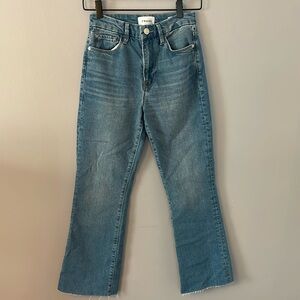 FRAME DENIM  Le Super High Crop Mini Boot jeans